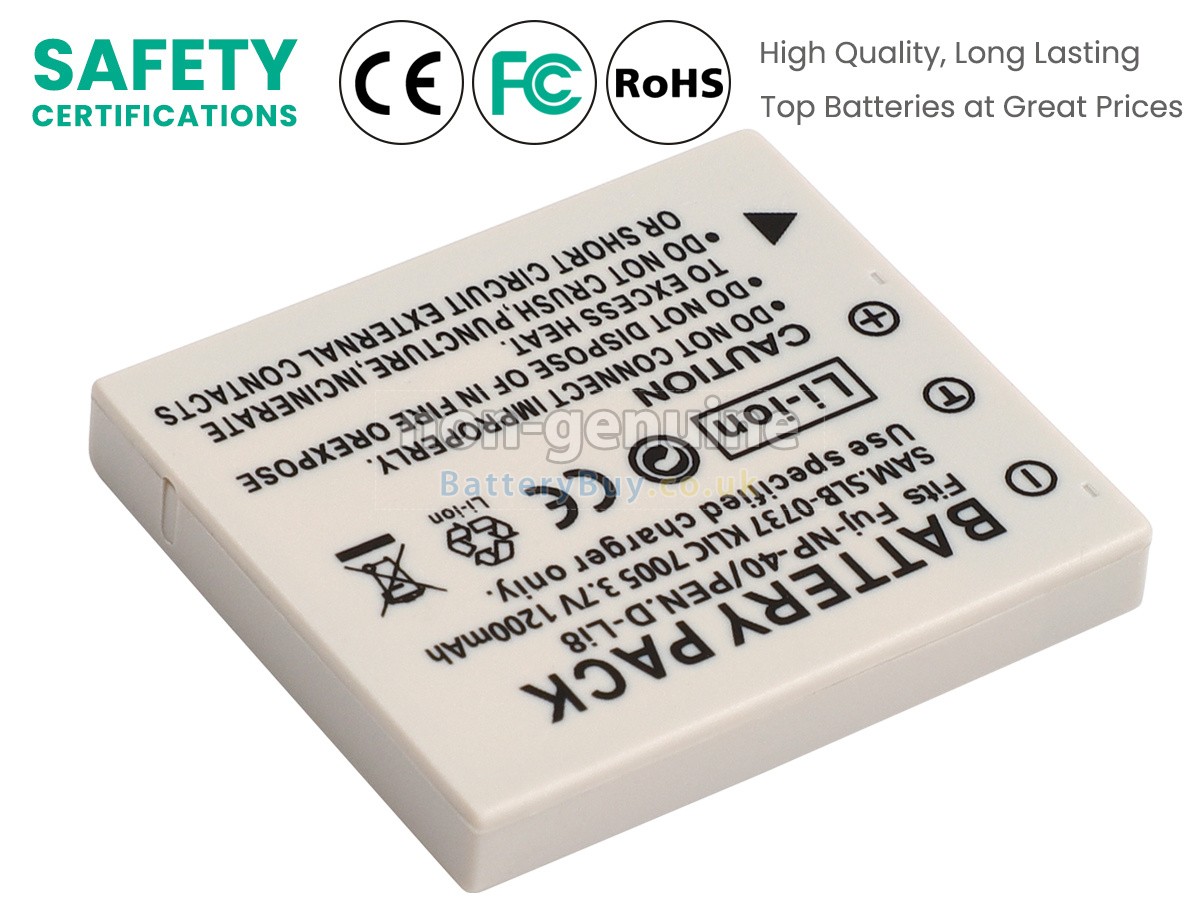 replacement battery for Samsung KODAK KLIC-7005
