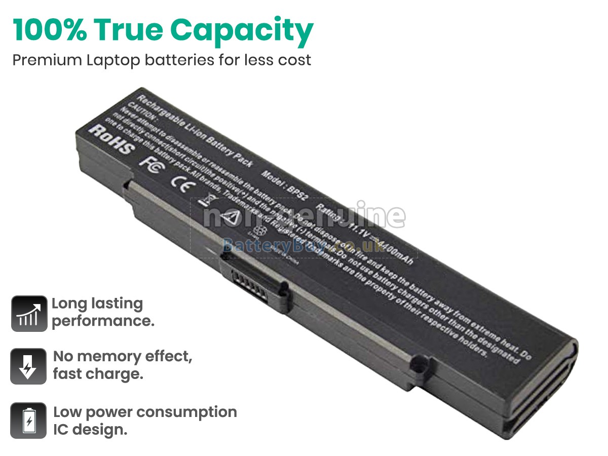 replacement battery for Sony VAIO VGN-AR21M
